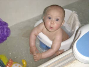 Ryan in the bath.