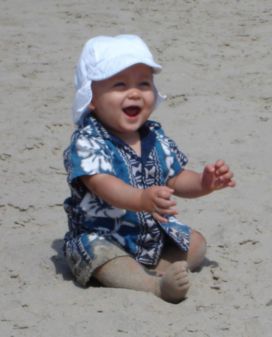 Ryan on the beach.