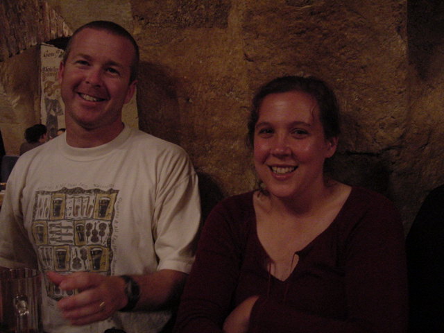 Larry and Holly in the last pub.