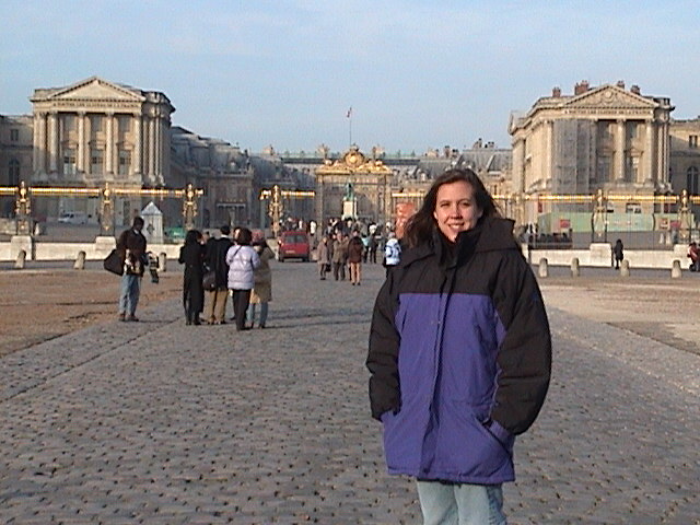 Holly in front of Versailles