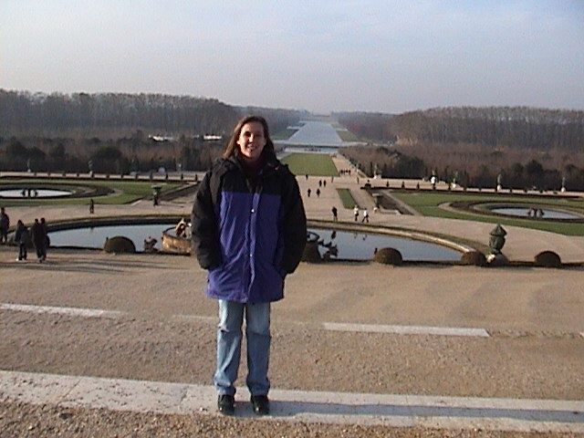 Holly at Versailles gardens