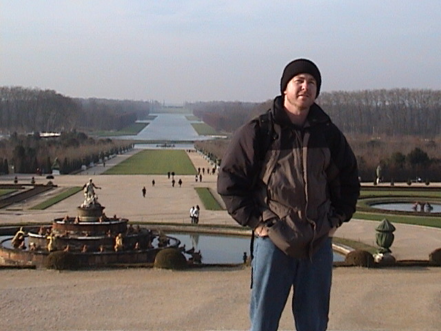Larry at Versailles gardens